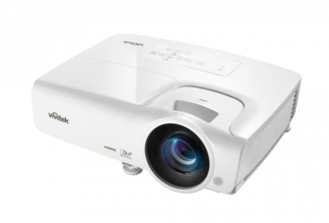 Проектор Vivitek <DX273>, DLP, 1024х768, 4000Лм, 20000:1, 5500/7000/10000 ч, VGAx2, HDMIx2, S-Video, композитный видеосигнал, аудиовход