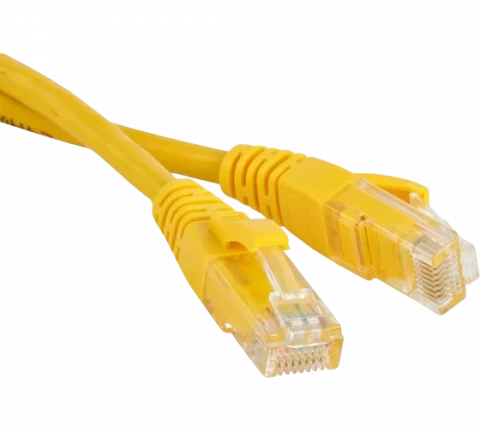 Патч-корд Hyperline PC-LPM-UTP-RJ45-RJ45-C5e-0.5M-LSZH-YL U/UTP, Cat.5e, LSZH, 0.5 м, желтый