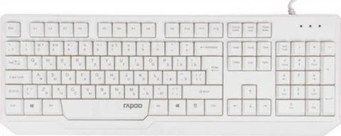 Клавиатура USB Rapoo <N2210> (104кл) белый 