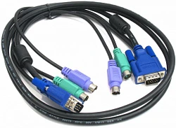 Кабель для KVM переключателей D-Link <DKVM-CB5> (PS/2+PS/2+VGA15M), 4,5 м. 