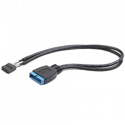 Переходник USB 3.0 19 pin (m) - USB 2.0 9 pin (f), Cablexpert <CC-U3U2-01>, 0,3 м